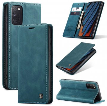 CaseMe Samsung Galaxy A41 Wallet Kickstand Flip Case Blue