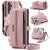 CaseMe Samsung Galaxy S24 FE Crossbody Wallet Case with RFID Blocking & Wireless Charging Pink