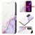 Marble Pattern OnePlus Nord N20 5G Wallet Stand Case White Purple