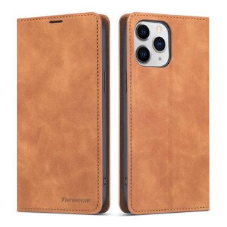 Forwenw iPhone 12 Pro Max Wallet Kickstand Magnetic Case Brown