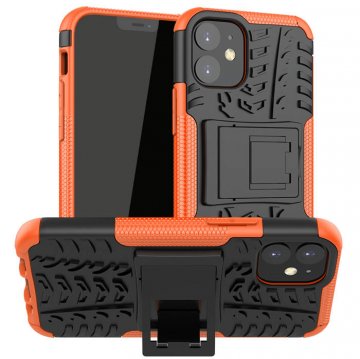 iPhone 12 Mini Hybrid Rugged PC + TPU Kickstand Case Orange