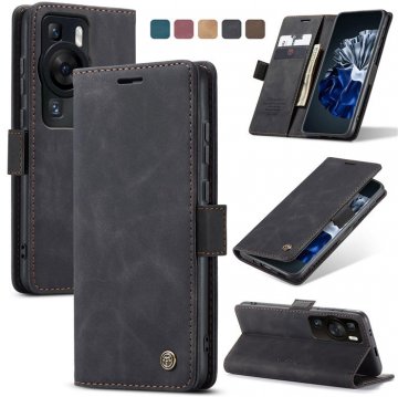 CaseMe Huawei P60 Wallet Kickstand Magnetic Flip Case Black
