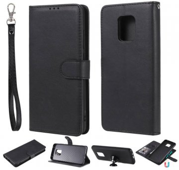 Xiaomi Redmi 10X 5G Wallet Detachable 2 in 1 Stand Case Black