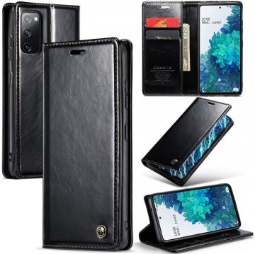 CaseMe Samsung Galaxy S20 FE Wallet Kickstand Magnetic Case Black