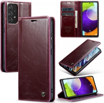 CaseMe Samsung Galaxy A52 Wallet Kickstand Magnetic Case Red