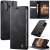 CaseMe iPhone 16 Magnetic Wallet Case with RFID Blocking Black