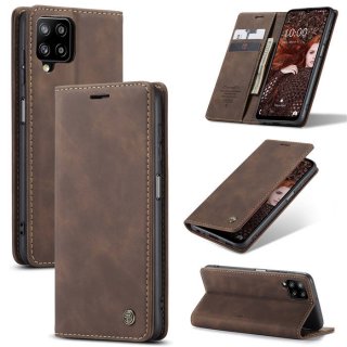 CaseMe Samsung Galaxy A12 5G Wallet Kickstand Magnetic Case Coffee