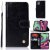 iPhone 12/12 Pro Premium Vintage Wallet Kickstand Case Black