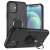 iPhone 12 Mini Hybrid Rugged PC + TPU Ring Kickstand Case Black