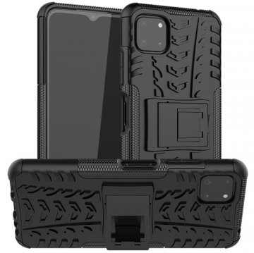 Samsung Galaxy A22 5G Hybrid Rugged Kickstand Case Black
