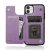 Mandala Embossed iPhone 11 Case with Card Holder Purple