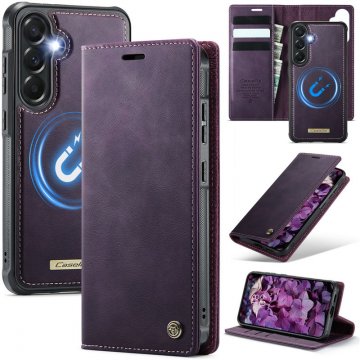 CaseMe Samsung Galaxy A57 2-in-1 Magnetic Wallet Case with RFID Blocking Purple