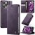 CaseMe iPhone 14 Pro Max Magnetic Wallet Case with RFID Blocking Purple
