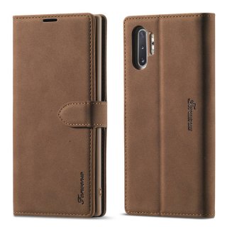 Forwenw Samsung Galaxy Note 10 Wallet Magnetic Kickstand Case Brown