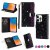 Bling Glitter Carving Zipper Wallet 9 Card Slots Case with Wrist Strap Black