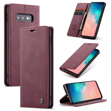 CaseMe Samsung Galaxy S10e Wallet Magnetic Flip Case Red