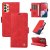 YIKATU Samsung Galaxy A32 5G Skin-touch Wallet Kickstand Case Red