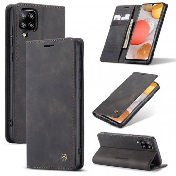 CaseMe Samsung Galaxy A42 5G Wallet Kickstand Magnetic Flip Case Black