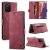 Autspace Samsung Galaxy Note 20 Wallet Kickstand Magnetic Case Red