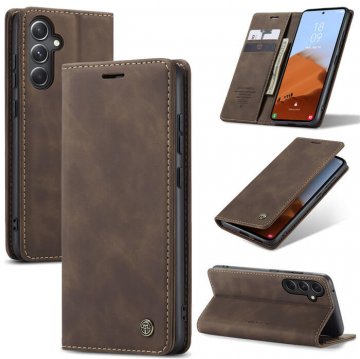 CaseMe Samsung Galaxy S23 FE Wallet Suede Leather Case Coffee