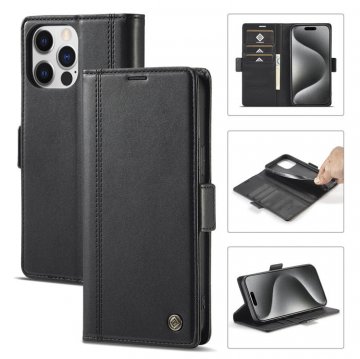 LC.IMEEKE Wallet Kickstand Magnetic Buckle Phone Case Black