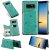 Samsung Galaxy Note 8 Bee and Cat Card Slots Stand Cover Green