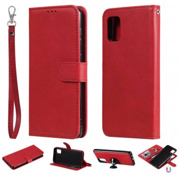 Samsung Galaxy A31 Wallet Detachable 2 in 1 Stand Case Red