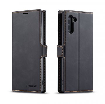 Forwenw Samsung Galaxy Note 10 Wallet Kickstand Magnetic Case Black