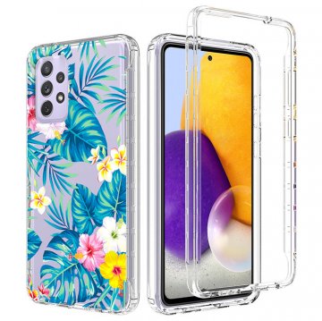 Samsung Galaxy A72 Clear Bumper TPU Banana Leaf Case