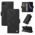 YIKATU iPhone XR Skin-touch Wallet Kickstand Case Black