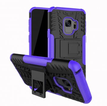 Samsung Galaxy S9 Hybrid Rugged PC + TPU Kickstand Case Purple