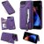 iPhone 7 Plus/8 Plus Wallet Magnetic Stand Shockproof Cover Purple