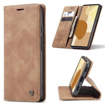 CaseMe Google Pixel 6 Pro Wallet Kickstand Magnetic Case Brown