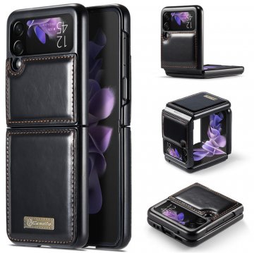 CaseMe Samsung Galaxy Z Flip3 5G PU Leather Case Black