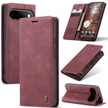 CaseMe Google Pixel 11/Pixel 11 Pro Suede Leather Wallet Case Red