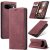 CaseMe Google Pixel 11/Pixel 11 Pro Suede Leather Wallet Case Red