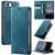 CaseMe iPhone 16E Magnetic Wallet Case with RFID Blocking Blue