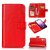 Huawei P20 Wallet Stand Leather Case with 9 Card Slots Red