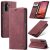 CaseMe Samsung Galaxy A17 Wallet Magnetic Suede Leather Case Red