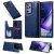 Samsung Galaxy Note 20 Ultra Luxury Leather Magnetic Card Slots Stand Cover Blue