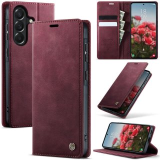 CaseMe Samsung Galaxy A57 Magnetic Wallet Case with RFID Blocking Red