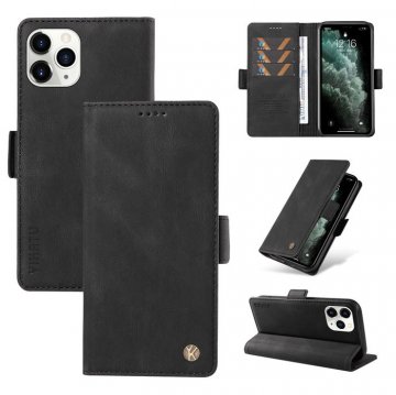 YIKATU iPhone 11 Pro Skin-touch Wallet Kickstand Case Black