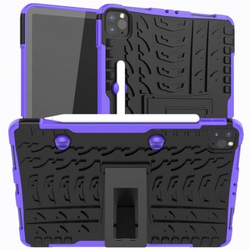 iPad Pro 11 inch 2021 Anti-Slip Hybrid Kickstand Case Purple