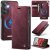 CaseMe Samsung Galaxy S26 Plus 2-in-1 Magnetic Wallet Case – Wireless Charging & RFID Blocking Red