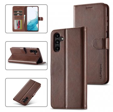 LC.IMEEKE Samsung Galaxy S23 FE Wallet Stand Case Coffee