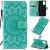 Samsung Galaxy S20 Plus Embossed Sunflower Wallet Stand Case Green
