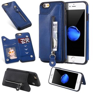 iPhone 6/6s Wallet Magnetic Kickstand Shockproof Cover Blue