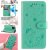 iPhone 12 Pro Embossed Cat Bee Wallet Magnetic Stand Case Green
