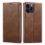 LC.IMEEKE Wallet RFID Blocking Kickstand Phone Case Brown