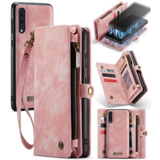 CaseMe Samsung Galaxy A50 Wallet Case with Wrist Strap Pink